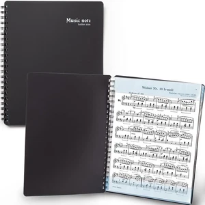 Cartella per spartiti musicali con 40 custodie per 80 pagine - adatta per 8,5 x 11 pollici - Foto 1 di 7