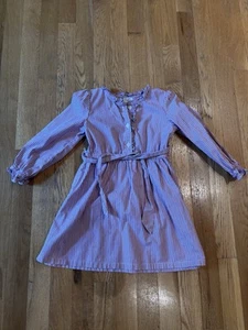 Crewcuts 4t purple striped long sleeve dress - Picture 1 of 7