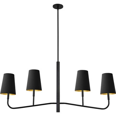 Lámpara de araña Eleanor negra mate Dainolite Lighting ELN-534HC-MB-698 Foto 1 de 3