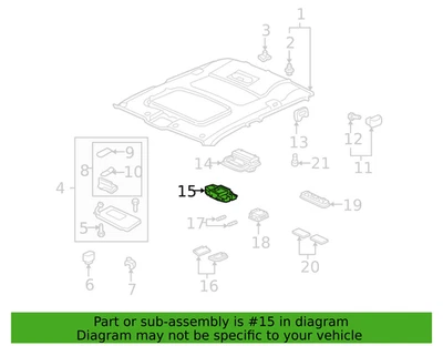 Honda 34404-SDA-A02 Overhead Map Lamp Accord Ridgeline CR-V New Foto 1 de 2
