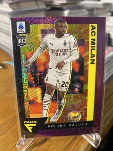 2021-22 Panini Chronicles Flux Pierre Kalulu Rc Flux Purple Mojo Prizm Ac Milan - Picture 1 of 1