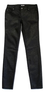 Nuevos Pantalones de mezclilla Xhilaration talla 5 de encaje floral estampado de láminas plateadas súper ajustados - Imagen 1 de 5