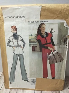 Vtg Vogue PARIS ORIGINAL Pattern 2726 Ungaro Tunic Pants Suit Size 12 Uncut - Picture 1 of 9