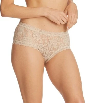 HANKY PANKY SIGNATURE LACE WOMEN'S PLUS SIZE BOYSHORT PANTY #481281X, CHAI, 3X - Image 1 of 3