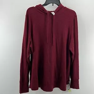 ID Ideology Women's Plus Size Knit Hoodie- Sweet Wine- Size 1X - Picture 1 of 5