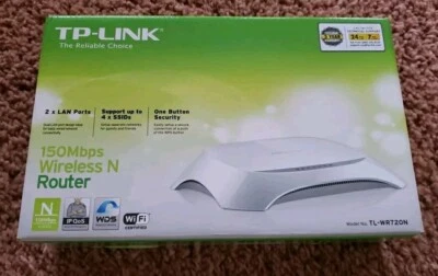 TP-Link 150 Mbps 2-Port Wireless N Wi-Fi Router White Model TL-WR720N - Image 1 of 4