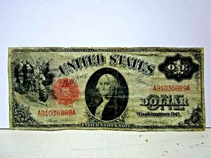 1917 $1 Large Size U.S. Legal Tender Note One Dollar Red Seal Bill - Picture 1 of 4