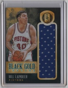 Parche Bill Laimbeer 2013-14 Panini Gold Standard Black Gold Threads #/49 - Imagen 1 de 2