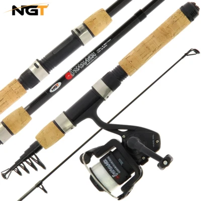 NGT 5Ft Onamazu Telescopic Travel Fishing Rod And Reel Combo Fishing Tackle Cork - Image 1 of 4