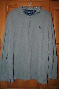 CAMISA TOP HOMBRE CHAPS STRETCH GRIS 1/4 CREMALLERA TALLA MEDIANA NUEVA - Imagen 1 de 3