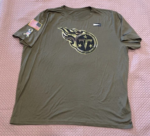 Nike Tennessee Titans Salute To Service T Shirt Men’s XXL Army Green Excellent Cover