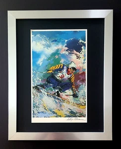 LEROY NEIMAN + SKI + CIRCA 1990'S + SIGNED PRINT FRAMED + BUY NOW - Picture 1 of 3