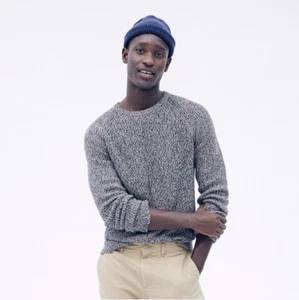 J CREW Pullover meliert Baumwolle Raglanärmel Rundhalsausschnitt Artikel G8957 - Bild 1 von 2