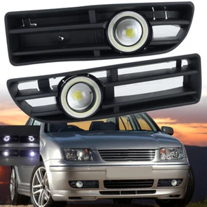 LED Fog Light Front Bumper Grille DRL Lamp For VW Bora Jetta MK4 1998-2005 LH+RH - Picture 1 of 14