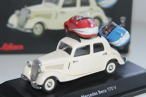 LIMITIERT - Schuco Mercedes Benz 170V im Set mit 2 Brütsch Mopetta -1:43- in OVP - Bild 1 von 7