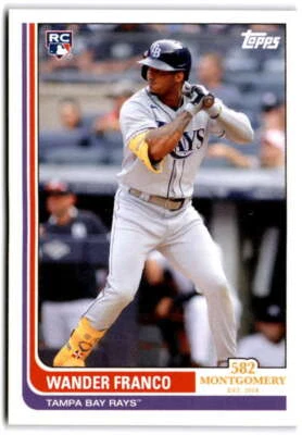 2022 Topps 582 Montgomery Club Lost Design Set 3 #5 Wander Franco RC Rays - Image 1 of 2