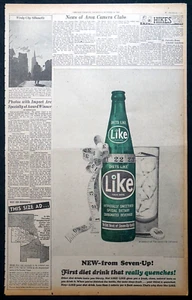 1963 Chicago Newspaper Page - Color "Like" Soda Pop Ad - Picture 1 of 1