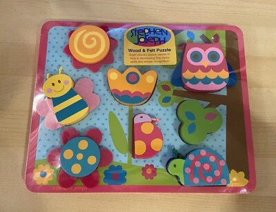 Rompecabezas de madera y fieltro Stephen Joseph nuevo y precintado Foto 1 de 2