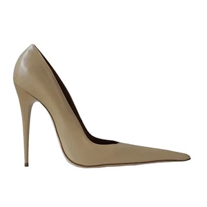 ZAPATOS PERSONALIZADOS GIOHEL ITALY ZAPATOS STILETTO ZAPATOS SUPER PUNTIAGUDOS CUERO BEIGE 35-43 - Imagen 1 de 4