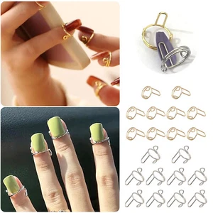Wudu Nail Rings Non Tarnish 10PCS Adjustable No Glue No Women Gift Ring Set For - Picture 1 of 25