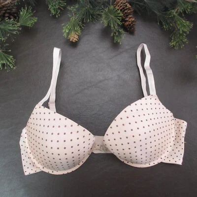Gilligan & O'Malley 36D rosa bolinhas com aro acolchoado fecho ajustável traseiro - Imagem 1 de 4
