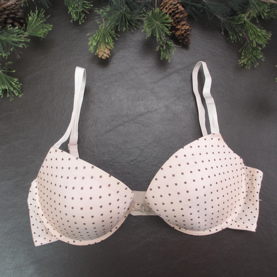 Gilligan & O'Malley 36D Rosa Lunares Con Aros Acolchado Cierre Ajustable Espalda Foto 1 de 4