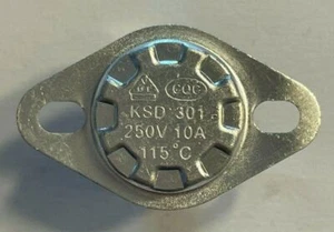 TERMOSTATO KSD301 115°C 250V 10A FUSIBILE TERMICO RELE TERMICO N.400 - Bild 1 von 5
