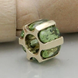 Anhänger Läufer mit Peridot Besatz in 375/9K Gelbgold - Bild 1 von 5