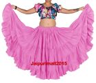 Rose Coton 22.9m Jupe Tribal Ventre Danse Jupe 4 Différencié Gypsy Flamenco Jupe