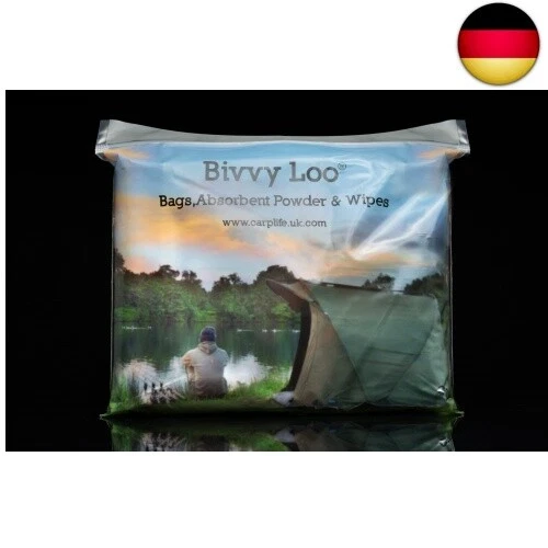 CARPLIFE PRODUCTS LTD Bivvy Loo Portable Toilet 40 Additional Biodegradable Wipes, 12 Pack – Camping T