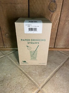 NEW PAPER DRINKING STRAWS 600 Paper Straws BRAND NEW IN BOX - Picture 1 of 4
