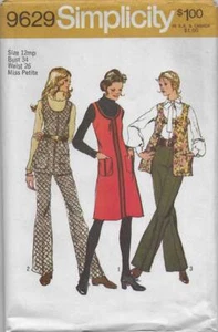 JUMPER, TÚNICA Y PANTALÓN Miss Petite Vintage Años 70 Patrón Simplicidad Talla 12mp - Imagen 1 de 2