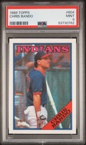 RARE! 1988 Topps 604 Chris Bando PSA 9 MINT! Recently Graded - Picture 1 of 2