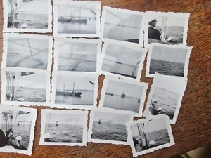 Lote fotos pequeñas s/w 30 capitán en el mar puerto barcos de pesca - Imagen 1 de 17