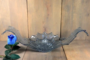 Vintage XL Art Glass Bowl Alexandrite Neodymium Freeform MCM Murano Centerpiece - Picture 1 of 10