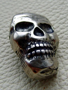 Skull-Head-Niete Zierniete Totenkopf Skull Schädel Piratenkopf Neu Altsilber - Bild 1 von 4