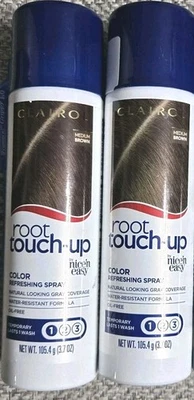 2 Clairol Root Touch-Up Nice'n Easy Medium Brown TemporaryColor Refreshing Spray - Image 1 of 3