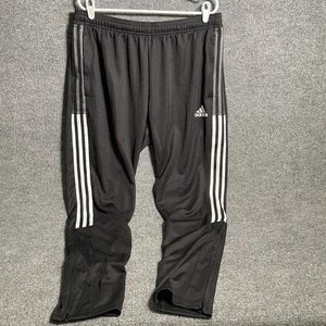 Adidas Prime Green Tapered Jogger Men’s Sz XL Black 3-Stripes Zip Leg - Picture 1 of 15