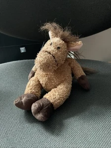 RUSS BERRIE Vintage 9 Zoll CASSIDY DAS BRAUNE PFERD kuschelig weich Beanie Plüschtier PONY - Bild 1 von 6