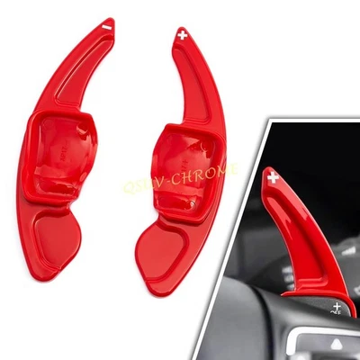 2 Stück Rotes Lenkrad Schaltwippen Verlängerung Für VW Tiguan Golf 6 Passat B7 - Bild 1 von 4