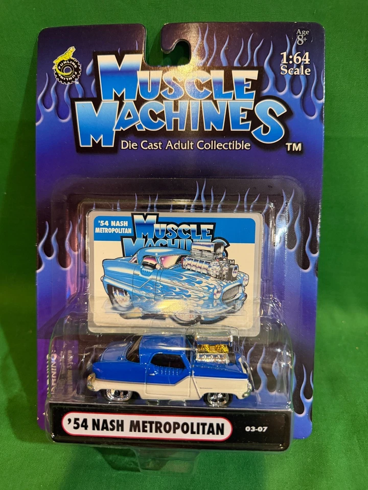 Funline Muscle Machines azul 1954 Nash Metropolitan 1/64 fundido MOC BX39 - Imagem 1 de 1