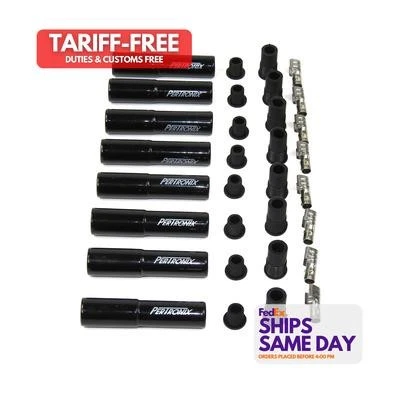 Pertronix Ignition 8562HT-8, Set of 8 Black Ceramic Ceramic Spark Plug Boot Kit  - Image 1 of 4