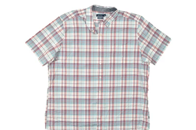 Nautica Men Blue Red Plaid Short Sleeve Stretch Button Down Big & Tall Size 3XLT - Image 1 of 4