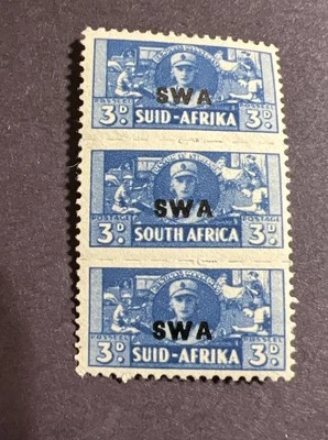 SW Africa 1942 - MH Scott # 148. Strip Of 3.  Women’s Corp. - Image 1 of 2