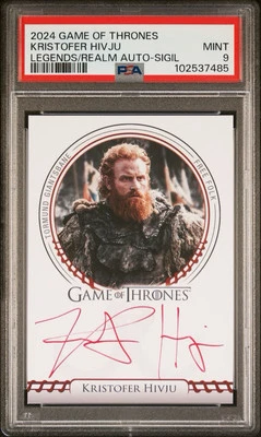 Game Of Thrones Legends Realm Kristofer Hivju Tormund Giantsbane Auto PSA 9 Mint - Image 1 of 2