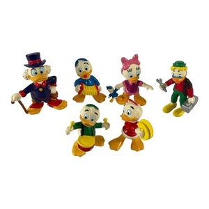 6 Vintage Disney Scrooge McDuck Ducktales PVC Bully figures Huey Dewey Louie lot - Picture 1 of 1