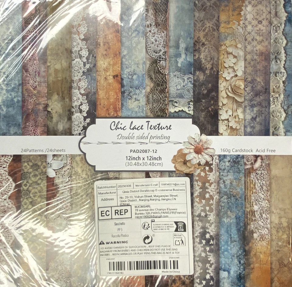 12" x 12" Paper Packs - 160 gsm - Double Sided - 24-Sheets - Image 1 of 1