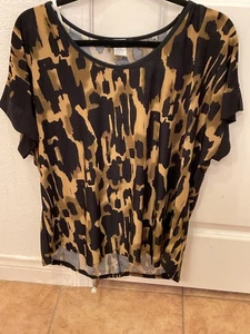 Hot Ginger Animal Print Bluse Gr. 1X - Bild 1 von 3