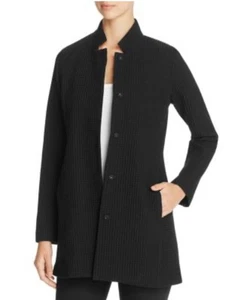 Eileen Fisher Jacket Womens Stand Collar Waffle-Knit Snap Versatile Jacket 2X - Picture 1 of 7