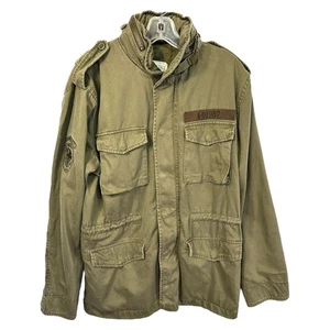 Aeropostale Medium Military Jacket Airborne Army Green Packable Hood Field Men - Bild 1 von 15